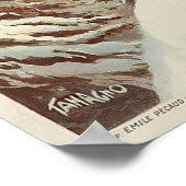 Chamonix Mont Blanc Vintages französisches Skipost Poster (Ecke)