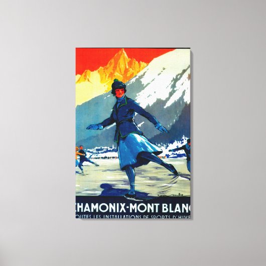 Chamonix-Mont-Blanc Vintages PosterEuropa Leinwanddruck (Vorderseite)