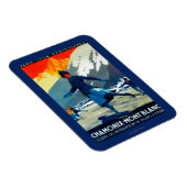 Chamonix-Mont-Blanc Vintages PosterEuropa Magnet (Rechte Seite)