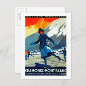 Chamonix-Mont-Blanc Vintages PosterEuropa Postkarte (Vorne/Hinten)