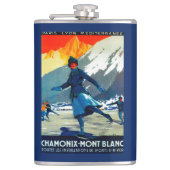 Chamonix-Mont Blanc Vintages PosterEurope Flachmann (Vorderseite)