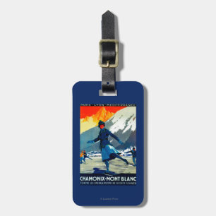 Chamonix-Mont Blanc Vintages PosterEurope Gepäckanhänger