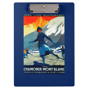 Chamonix-Mont Blanc Vintages PosterEurope Klemmbrett