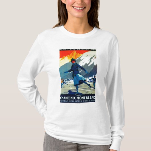 Chamonix-Mont Blanc Vintages PosterEurope T-Shirt (Vorderseite)