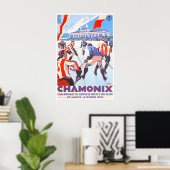 Chamonix-Reiseposter Eishockey-Kunst Roger Poster (Heimbüro)