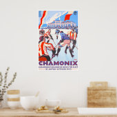 Chamonix-Reiseposter Eishockey-Kunst Roger Poster (Küche)