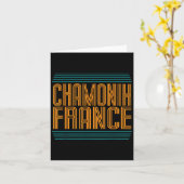 Chamonix Retro Französische Alpen Skifahren Frankr Karte (Gelbe Blume)