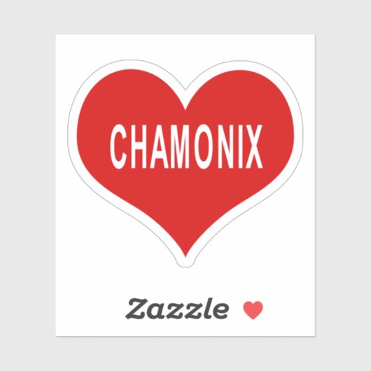 CHAMONIX Rote Liebe Herz Vinyl Sticker (Blatt)