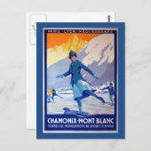Chamonix, Schweiz Vintage Travel Poster Postkarte (Vorne/Hinten)