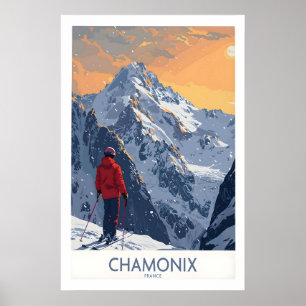 Chamonix Ski Druck - Frankreich 1 Poster