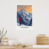Chamonix Ski Druck - Frankreich 1 Poster (Küche)