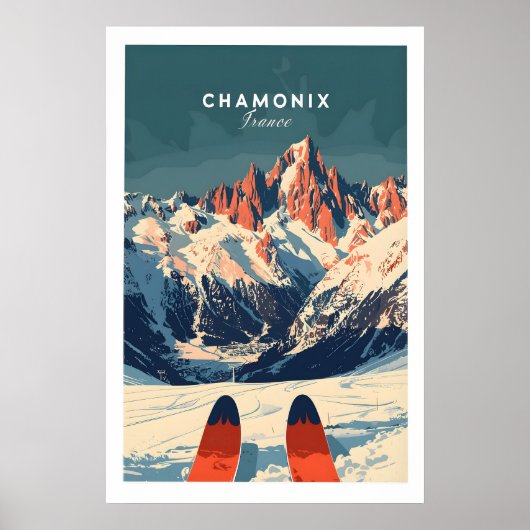 Chamonix Ski Poster 1 (Vorne)