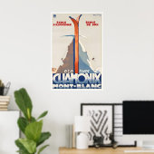 Chamonix Ski Poster Mont Blanc Kunst Frankreich Re (Heimbüro)