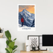 Chamonix Ski Print - France 1 Poster (Heimbüro)