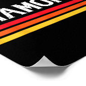 Chamonix Ski Resort Berg Frankreich Skifahren Retr Poster (Ecke)