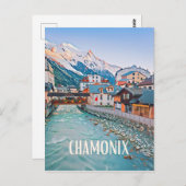 Chamonix Skistation Postkarte (Vorne/Hinten)