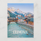 Chamonix Skistation Postkarte (Vorderseite)