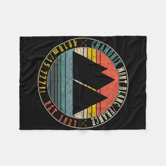 Chamonix Valley Mont Blanc Frankreich Snowboard Fleecedecke (Vorderseite (Horizontal))