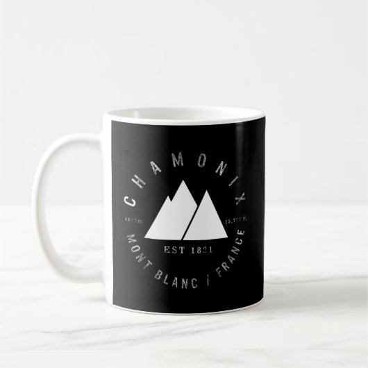 Chamonix Valley Mont Blanc Frankreich Snowboard Kaffeetasse (Links)