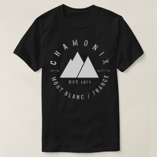 Chamonix Valley Mont Blanc Frankreich Snowboard T-Shirt (Design vorne)