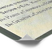 Chamonix Vintages französisches Skiposter Poster (Ecke)