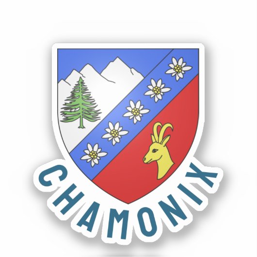 Chamonix-Wappen Aufkleber (Vorderseite)