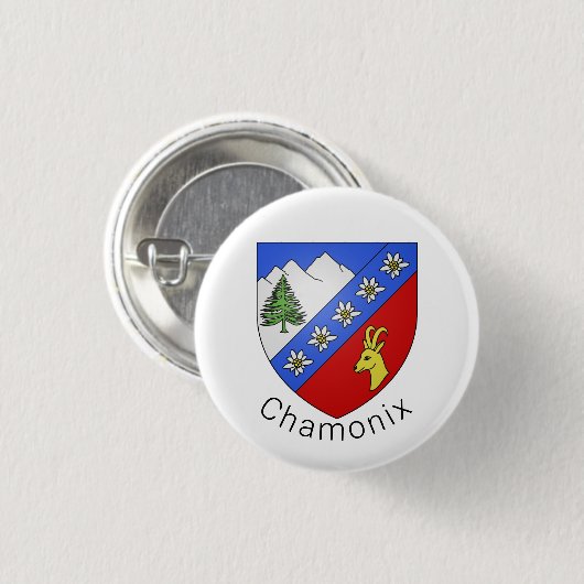 Chamonix-Wappen Button (Vorne & Hinten)
