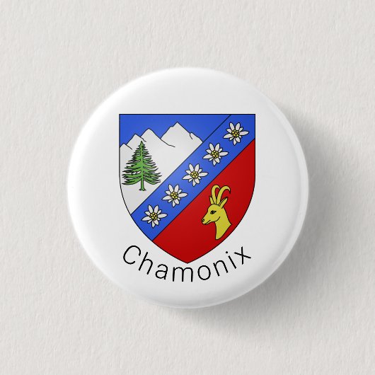 Chamonix-Wappen Button (Vorderseite)