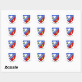 Chamonix-Wappen Runder Aufkleber (Blatt)