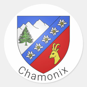 Chamonix-Wappen Runder Aufkleber
