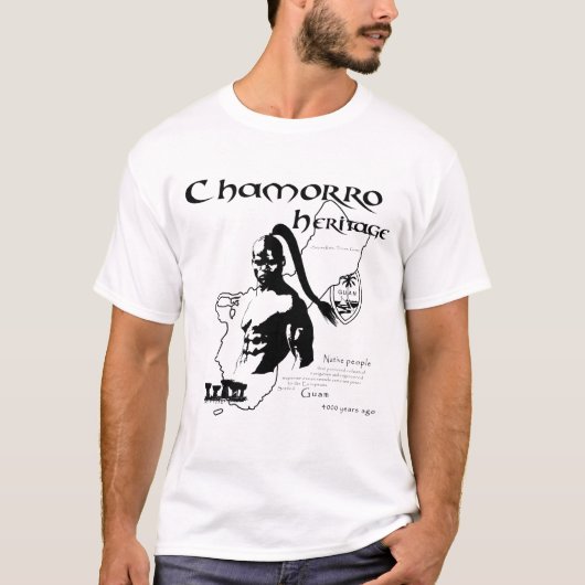 Chamorro Geist bw T-Shirt (Vorderseite)