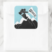 Champ - ASL-Design Quadratischer Aufkleber (Tasche)