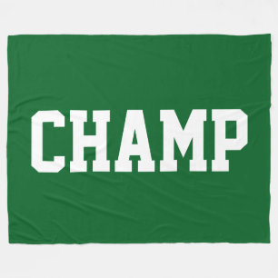 CHAMP Athletic Weißer Text Auf Fetter Hellegrüner Fleecedecke