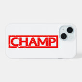 Champ-Briefmarke iPhone 15 Hülle (Rückseite (Horizontal))