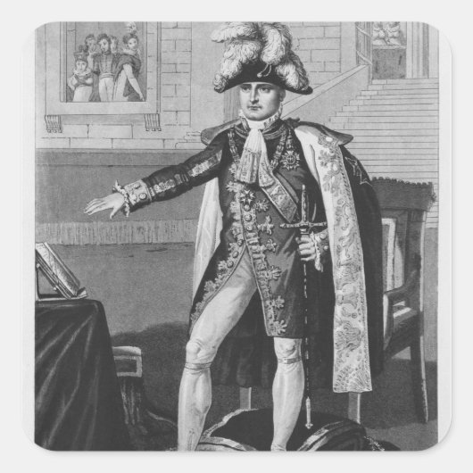 Champ de Mai oder Kaiser Napoleon I Quadratischer Aufkleber (Vorderseite)
