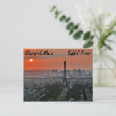 Champ de Mars, Eiffelturm Postkarte (Stehend Vorderseite)