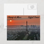 Champ de Mars, Eiffelturm Postkarte (Vorne/Hinten)