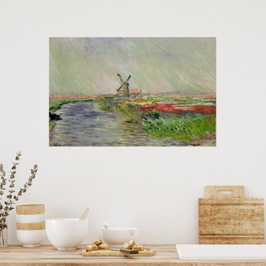 Champ de Tulipes en Hollande - Claude Monet - 1886 Poster (Küche)