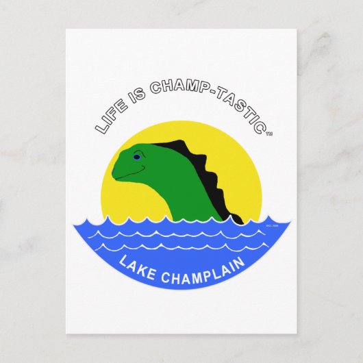 Champ geht überall hin postkarte (Vorderseite)