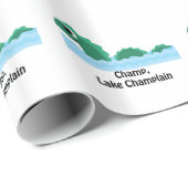 Champ, Lake Champlain Geschenkpapier (Rolleneckpunkt)