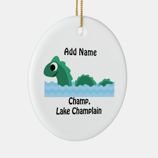 Champ, Lake Champlain Keramik Ornament (Rechts)