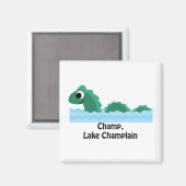 Champ, Lake Champlain Magnet (Vorderseite/Rückseite)
