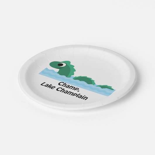 Champ, Lake Champlain Pappteller (Schrägansicht)