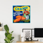 Champ Louisiana Süßkartoffeln Poster (Heimbüro)