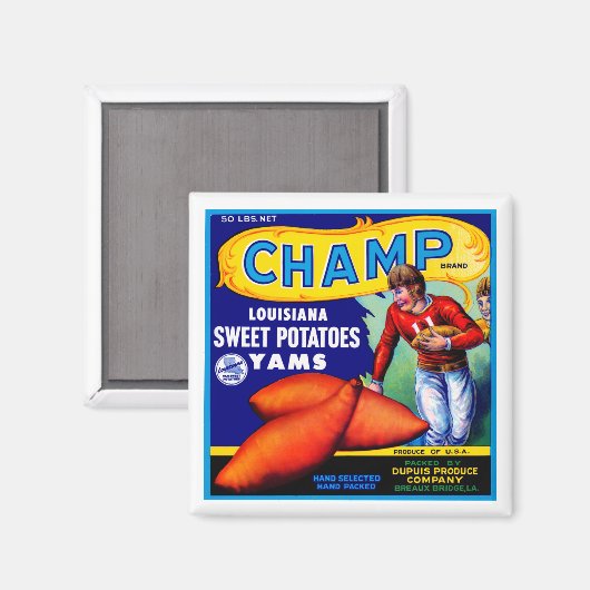 Champ Sweet Potato Magnet (Vorderseite/Rückseite)