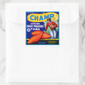Champ Sweet Potato Quadratischer Aufkleber (Tasche)