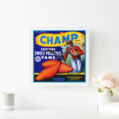 Champ Sweet Potatoes Quadratische Wanduhr (Zuhause)
