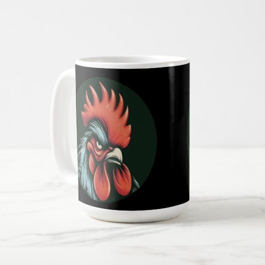 Champ the Grumpy Rooster Mug Kaffeetasse (Vorderseite Links)