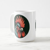 "Champ the Grumpy Rooster" Mug Kaffeetasse (Vorderseite Links)