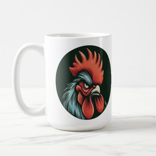 "Champ the Grumpy Rooster" Mug Kaffeetasse (Links)